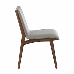 Angel Cerda Chaise en simili cuir et bois noyer