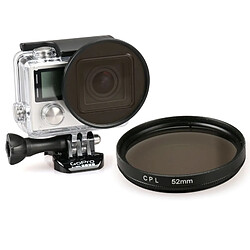 Wewoo Filtre pour GoPro HERO 4 / 3+ rond de lentille de CPL du cercle 52mm 