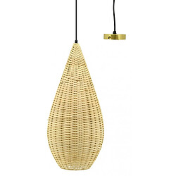 Aubry Gaspard Suspension goutte en rotin naturel Diamètre 27cm.