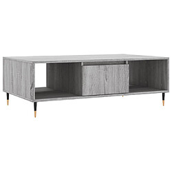 vidaXL Table basse sonoma gris 104x60x35 cm bois d'ingénierie