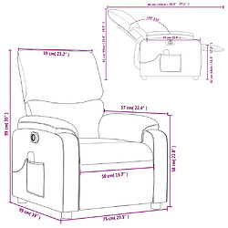 vidaXL Fauteuil de massage inclinable électrique gris similicuir pas cher