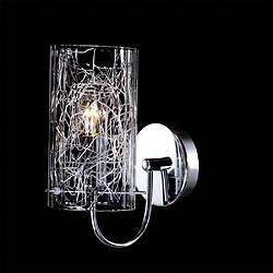 Italux Applique Murale Moderne Chrome 1 Lumière avec Abat-Jour en Verre, E14