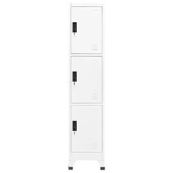 vidaXL Armoire à casiers Blanc 38x45x180 cm Acier