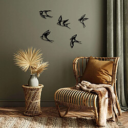 Hanah Home Décoration murale en métal Oiseaux en vol Modèle 2.