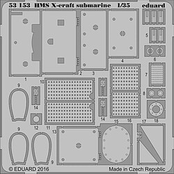 HMS X-craft submarine for Merit - 1:35e - Eduard Accessories 