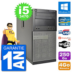 PC Tour Dell 7010 Intel Core i5-3470 RAM 4Go Disque Dur 250Go Windows 10 Wifi - Occasion