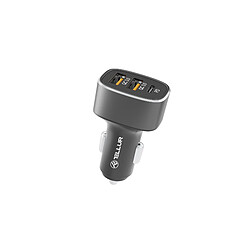 Chargeur voiture Tellur FCC9, 56W, 9A (2XQC 3.0 + PD20W), Noir 