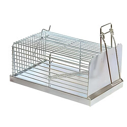 Visiodirect Piège pour Rats, Cage de Piège à Rats en Zinc coloris Gris - 20 x 12 x 9 cm