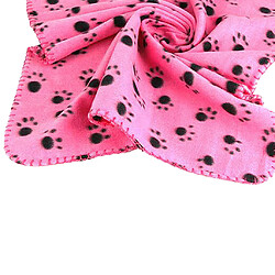 Rouge Chaud Couverture Polaire Patte De Chien Animal Print Motif Tapis De Lit Moelleux - M pas cher