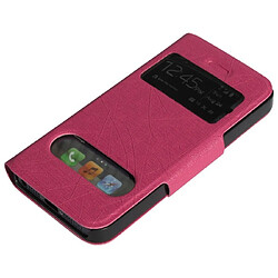 Housse Etui iPhone 5/5S Rose Folio Fenêtre 