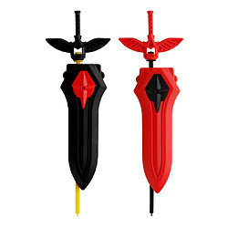 Spinning Top Launcher Ripcord Lanceur corde 2 Pièces Lanceur Ripcord Double Direction Toupies Haute Performance Forme Épée Double Direction