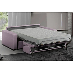 Inside 75 Canapé convertible express 120 IMPERIAL matelas 22 cm sommier métal cuir gris parme