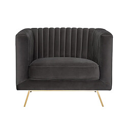 Rendez Vous Deco Fauteuil Gatsby en velours gris 