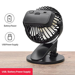 Avis Universal Ventilateur de bureau/bureau à clips rechargeables Mini pince portative Aspirateur rotatif à 360 degrés avec ventilateur de refroidissement à air | Gadget USB