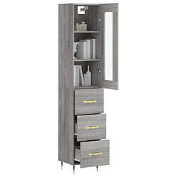 Avis Maison Chic Buffet,Meuble de Rangement,commode pour salon,Cuisine Sonoma gris 34,5x34x180 cm Bois d'ingénierie -MN52501