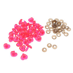 100pcs yeux de sécurité en plastique nez bricolage fournitures pour peluche en peluche rose