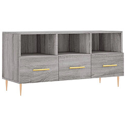 Maison Chic Meuble TV scandinave gris - Banc TV pour salon Sonoma 102x36x50 cm bois d'ingénierie -MN74789