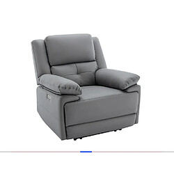 Vente-Unique Fauteuil relax électrique en tissu gris DOLENE