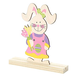 L'ornement De Lapin De Pâques En Bois Mignon De Table Joue Des Cadeaux Pour Le Style Intérieur 1