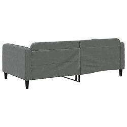 Acheter vidaXL Lit de repos gris foncé 100x200 cm tissu