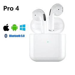 GUPBOO Écouteurs Bluetooth sans fil Pro 4 Mini écouteurs intra-auriculaires portables avec casque de téléphone micro 