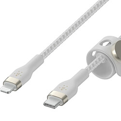 Cbl S tressé USB-C LTG 1M blc Belkin Cbl Silicone tressé US