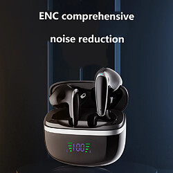 Avis General Écouteurs sans fil Bluetooth Mini écouteurs sans fil avec micro, casque étanche Ipx, écouteurs sans fil à suppression de bruit avec étui de charge(noir)