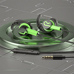 Acheter S41 Casque De Jeu Intra-Auriculaire Contrôlé Par Fil Basse Karaoké Casque De Musique Intelligent Ordinateur Portable Universel Vert