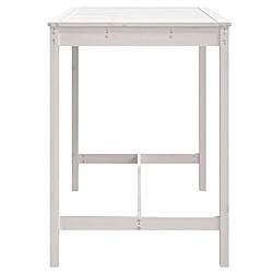 Acheter vidaXL Table de jardin blanc 121x82,5x110 cm bois massif de pin