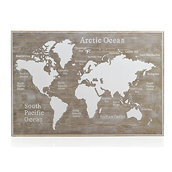 GEESE HOME 6422/165-Tête de lit en bois motif carte du monde 165x100 cm 