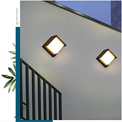 Universal Applique murale en propylène imperméable à l'extérieur de 12W Lumière d'allée intérieure Balcon Cour Mur de chevet Lumière de couloir (lumière chaude)