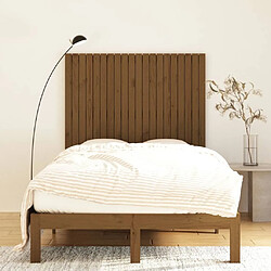 Avis Maison Chic Tête de lit scandinave pour lit adulte,Meuble de chambre murale Marron miel 127,5x3x110cm Bois massif de pin -MN38387