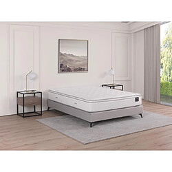 Vente-Unique Matelas 140 x 190 cm anti-feu ressorts ensachés 5 zones, mémoire de forme et surmatelas intégré ép.28cm - OROS de YSMÉE HÔTEL 