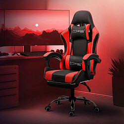 Chaise de massage gaming, noir-rouge, cuir PU ML-Design 