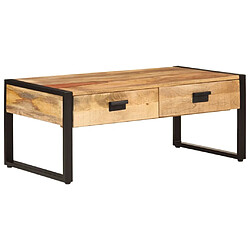 Maison Chic Table basse,Table Console Table d'appoint, Table pour salon 100x54x40 cm bois de manguier solide et fer -MN29549