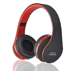 Universal Casque stéréo bluetooth super basse pliable (rouge) 