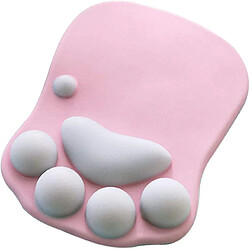 Universal Mignon 3D Cat Paw Mouse Pad avec coussin de support de poignet en silicone doux - Prime de non-galet