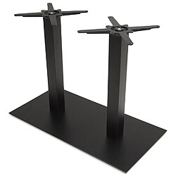 Alterego Pied de table 'NERO DOUBLE' 75 en métal peint noir pas cher