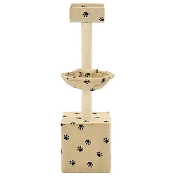 Avis Arbre à chat,niche pour chat et griffoirs en sisal 105 cm Beige Motif de pattes -MN10341