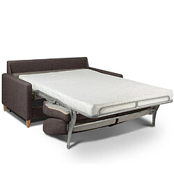 Avis Inside 75 Canapé convertible OGGETTO matelas 16 cm système express sommier lattes 140cm RENATONISI tweed marron