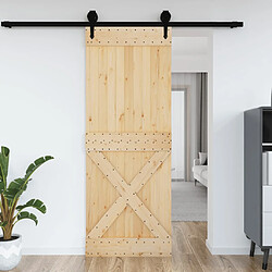 vidaXL Porte NARVIK 85x210 cm bois massif de pin 