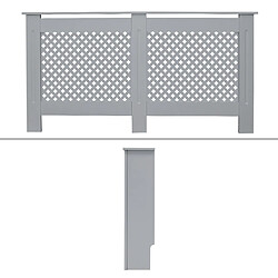 ML DESIGN MODERN LIVING Cache-radiateur avec motif en nid d'abeille 152x19x82 cm gris en MDF