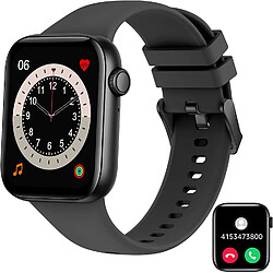 Montre Connectée VANWIN P45 Homme Avec Appels Bluetooth Assistant Vocal, 1,8'' Smartwatch Avec 123 Modes Sportifs/Bouton D'encodeur/Lecteur De Musique/Fréquence Cardiaque/Spo2/Sommeil Pour Android Ios Noir