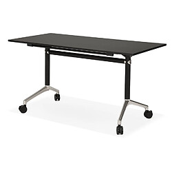 Acheter Alterego Bureau pliable 'FLEXO' noir sur roulettes - 140x70 cm