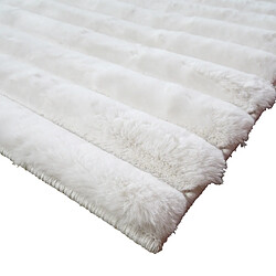 Avis Thedecofactory NORDIK LIGNES - Tapis de couloir à relief lignes extra-doux blanc 80x160