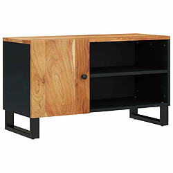 Maison Chic Meuble TV scandinave - Banc TV pour salon 80x33x46 cm bois d'acacia solide et d'ingénierie -MN11670