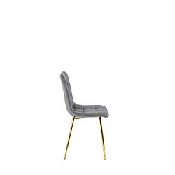 Avis Vivaldi Chaise YORK Gris Velours