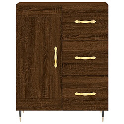 Maison Chic Buffet,Meuble de Rangement,commode pour salon,Cuisine chêne marron 69,5x34x90 cm bois d'ingénierie -MN47520 pas cher