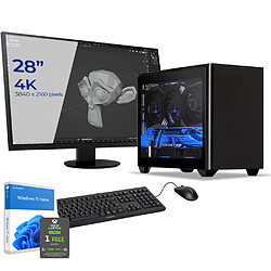 Sedatech Pack Mini-PC Pro • AMD Ryzen 9 5900X • RTX3070 • 32Go RAM • 2To SSD M.2 • Windows 11 • Moniteur 28"