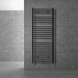 LuxeBath Radiateur sèche-serviette salle de bain anthracite connexion central 60 x 150 cm 